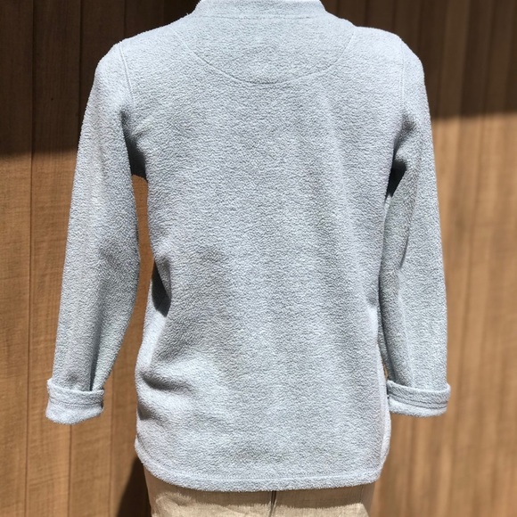 Vintage Cat Fleece Sweatshirt Embroidered Applique Gray Women's Petite S PS 1980 - Picture 5 of 8